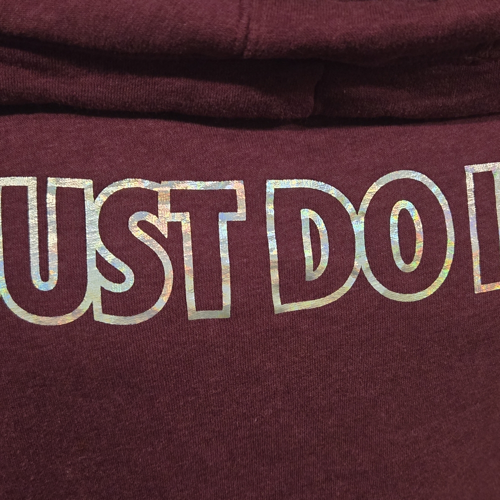 Nike Maroon Hoodie with Iconic Text - Picture 6 of 7